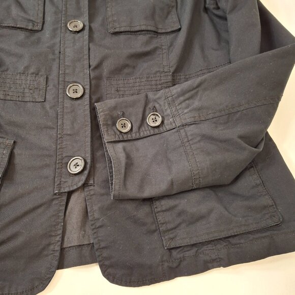 Vintage Womens Utility Military Cargo Jacket Sz L Unisex Cotton Casual Gorpcore - Picture 7 of 13